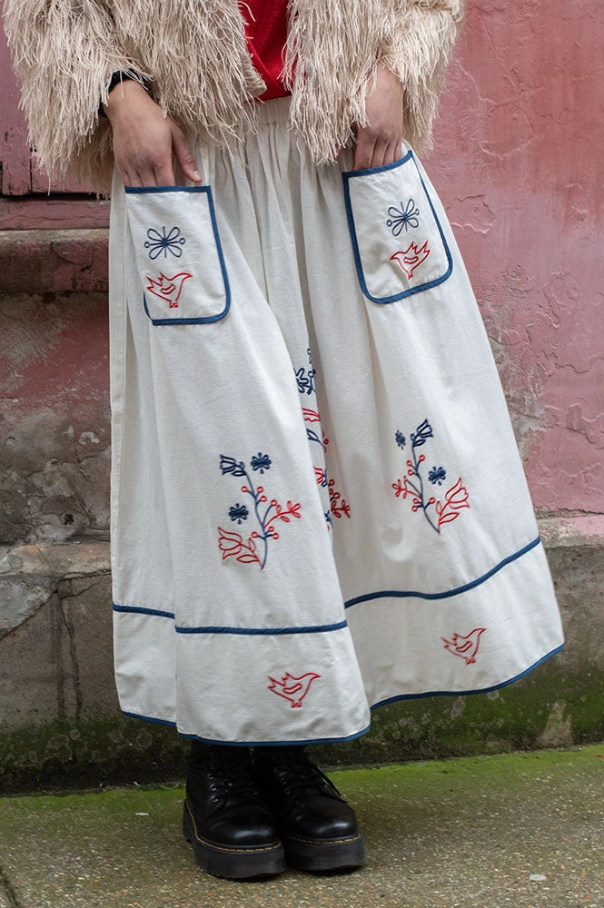 Nué Notes Nottingham Egret Embroidered Skirt