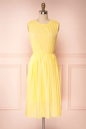 Ostra Sun | Pleated Midi Dress