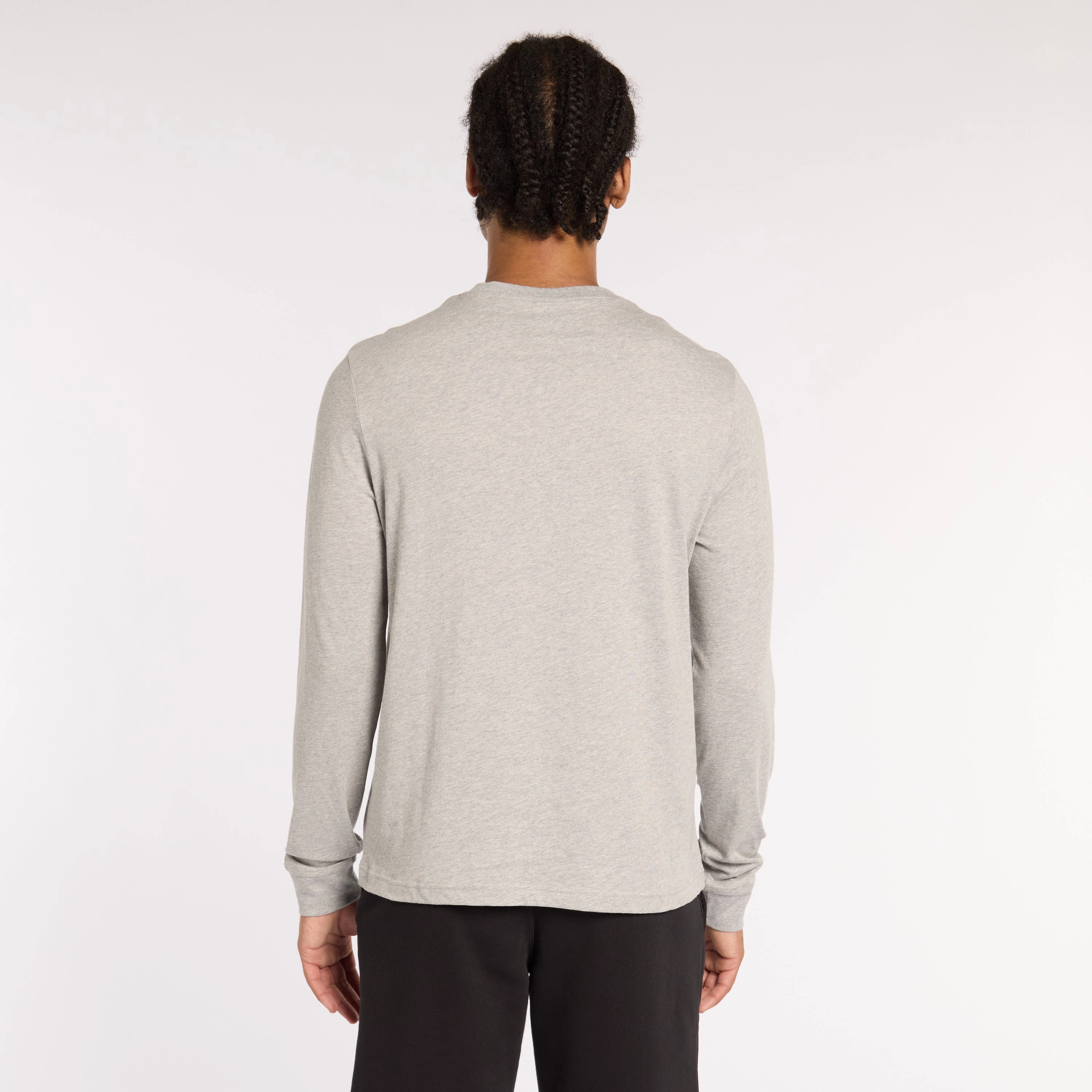 Reebok Idlong Sleeve T-Shirt Mgrey Heather/Vector Red