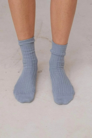 Rib Ankle Socks - Simon Grey