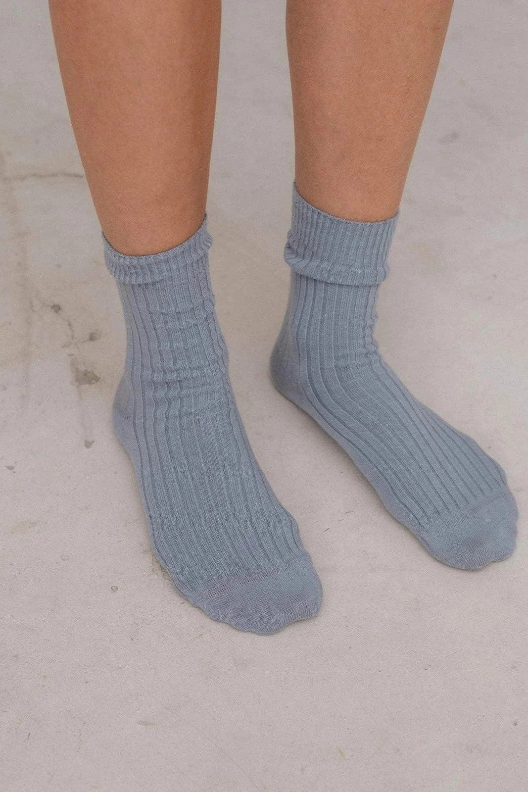 Rib Ankle Socks - Simon Grey