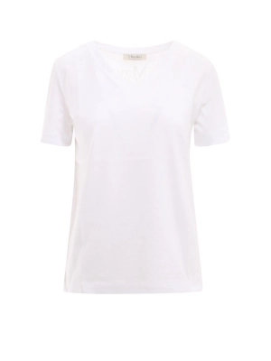 'S Max Mara Logo Printed V-Neck T-Shirt