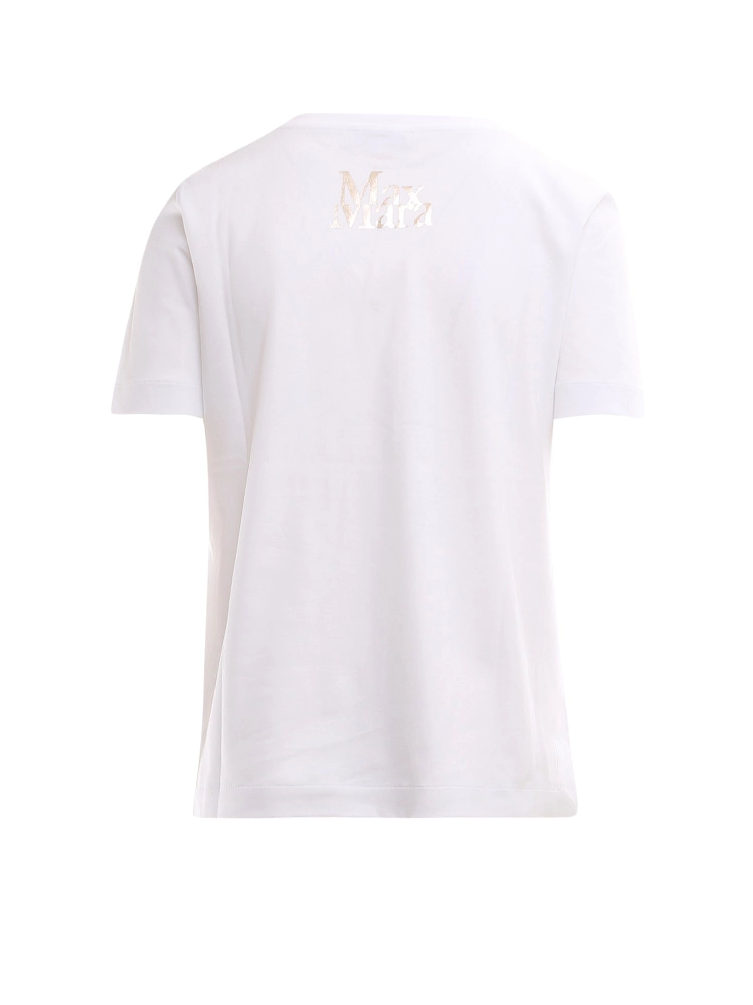 'S Max Mara Logo Printed V-Neck T-Shirt