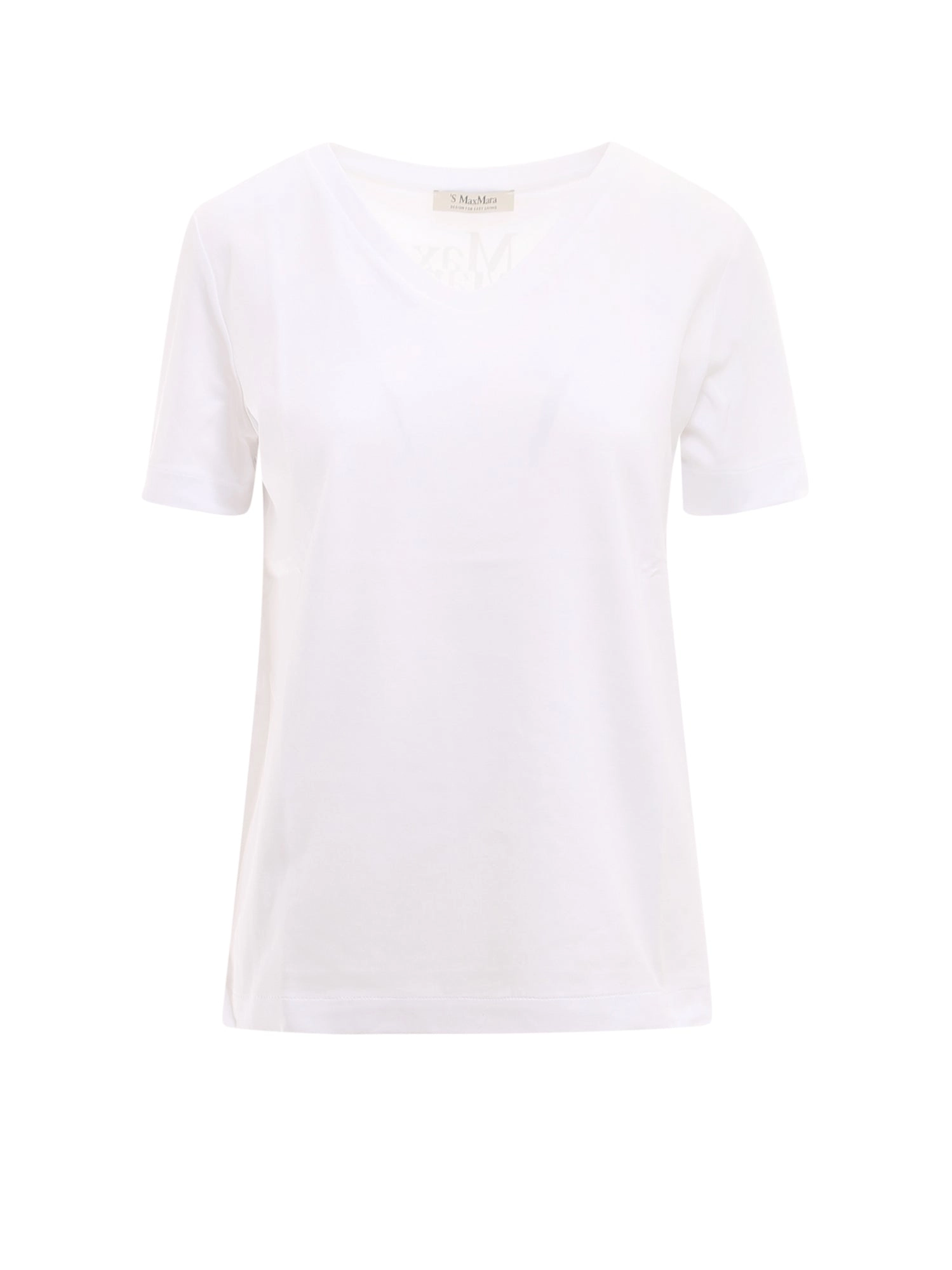 'S Max Mara Logo Printed V-Neck T-Shirt