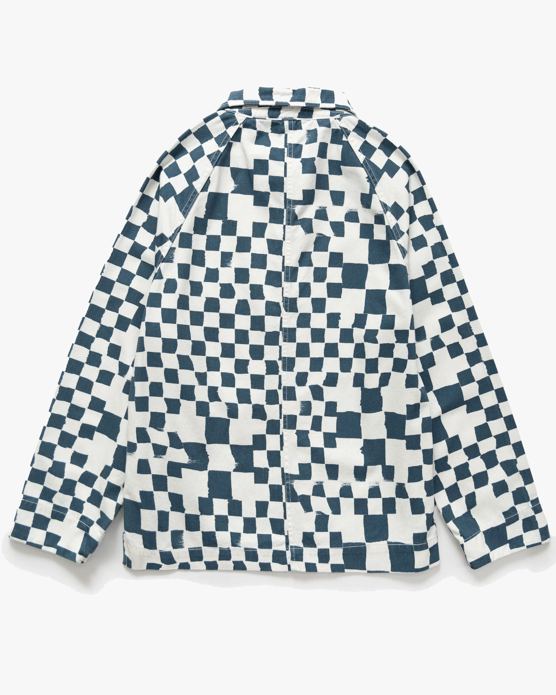 Service Works Drill Printed Front Of House Jacket - Teal Checker