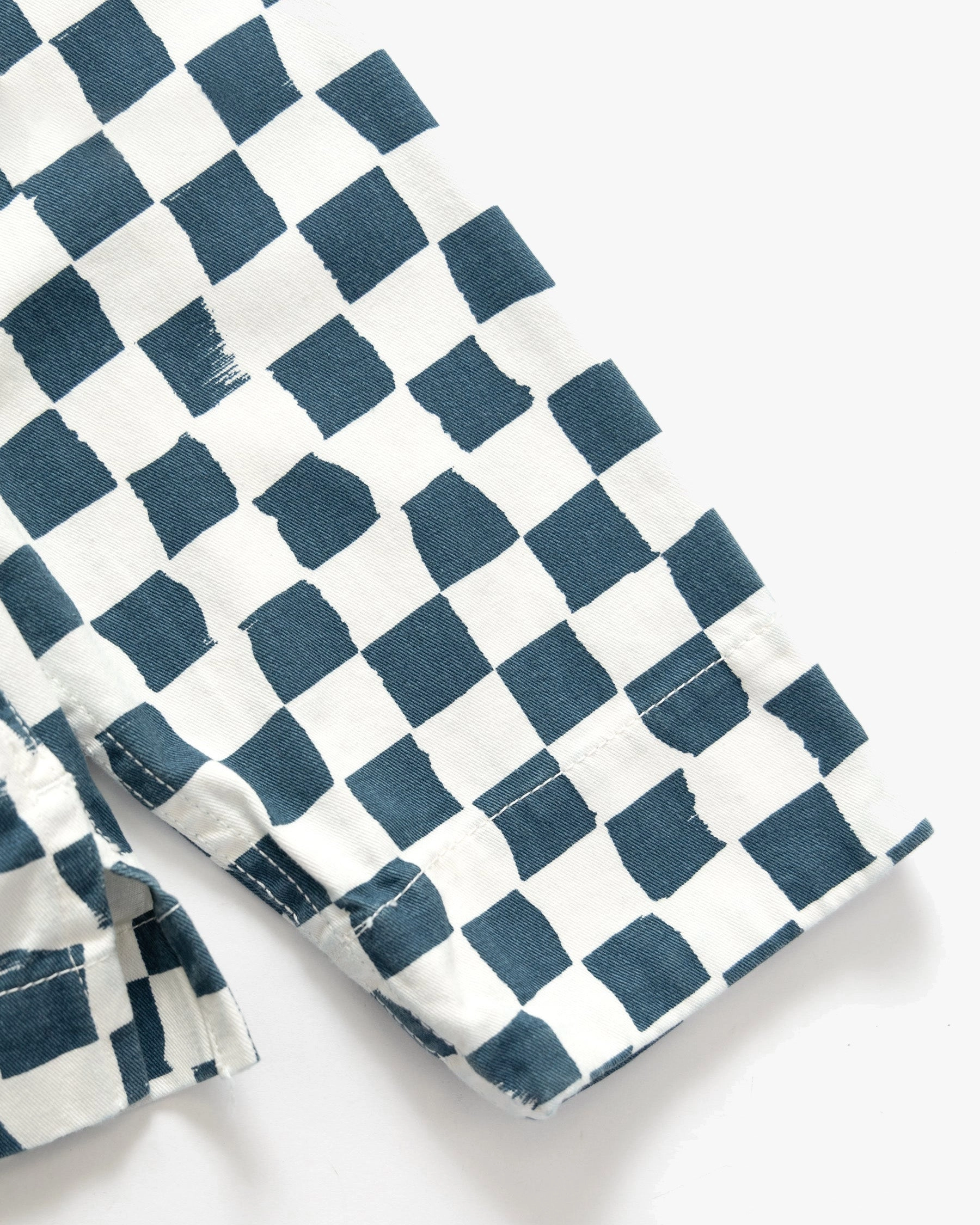 Service Works Drill Printed Front Of House Jacket - Teal Checker