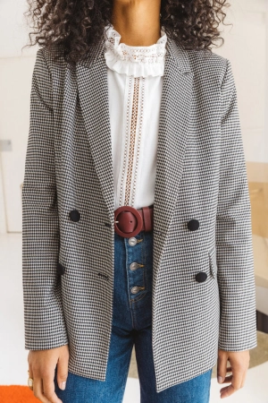 Veste Naël pied-de-poule