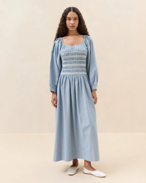 Vineta Gathered Dress