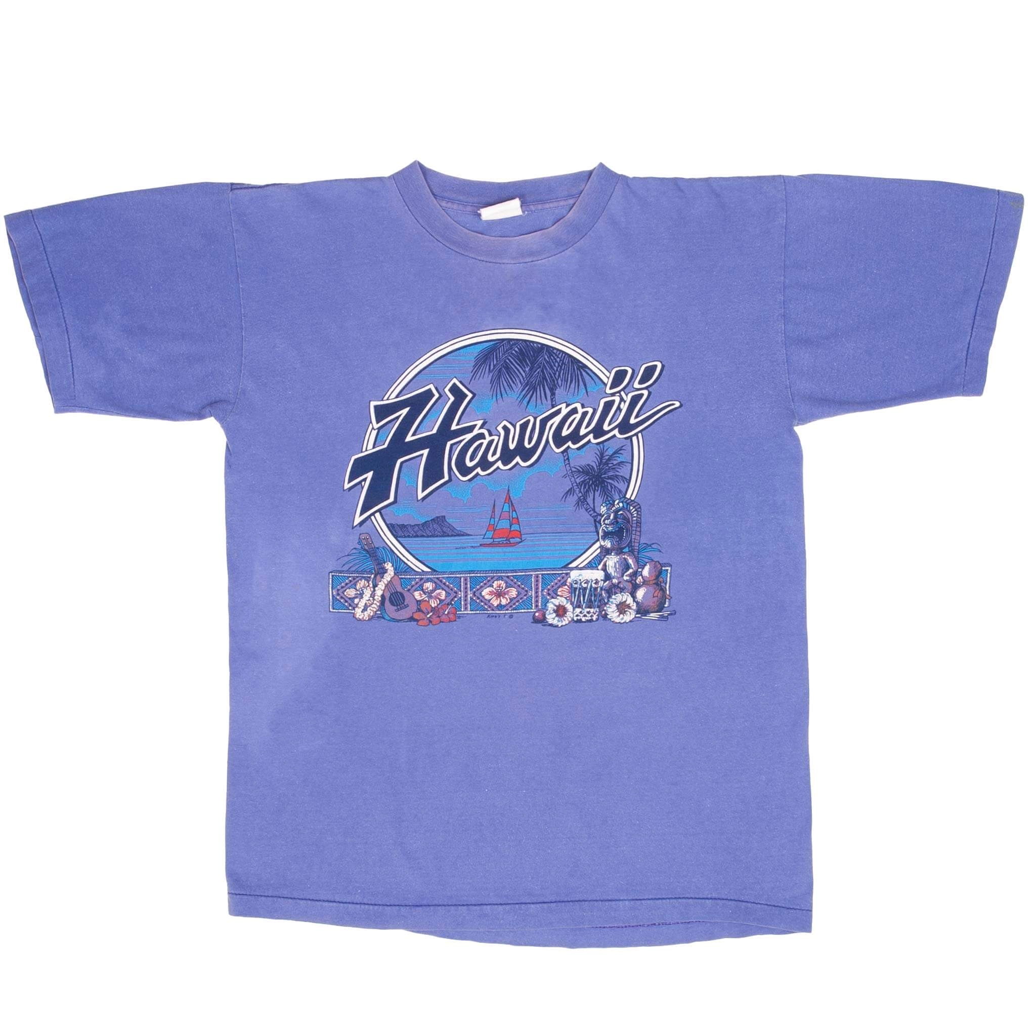 VINTAGE HAWAII GRAPHIC TEE SHIRT  1990S SIZE LARGE