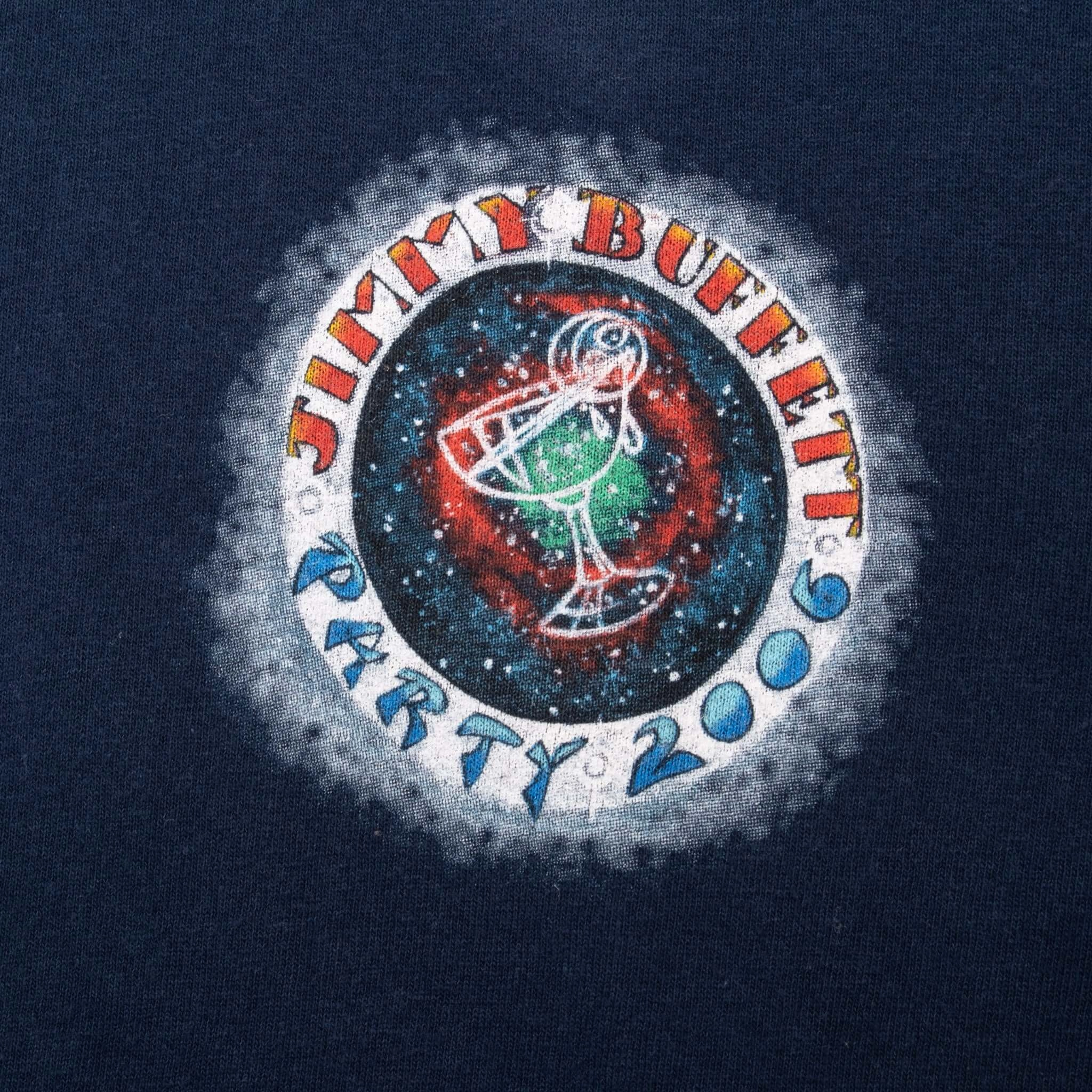 VINTAGE JIMMY BUFFETT PARTY AT THE END OF THE WORLD 2006 L/S TEE SHIRT SMALL