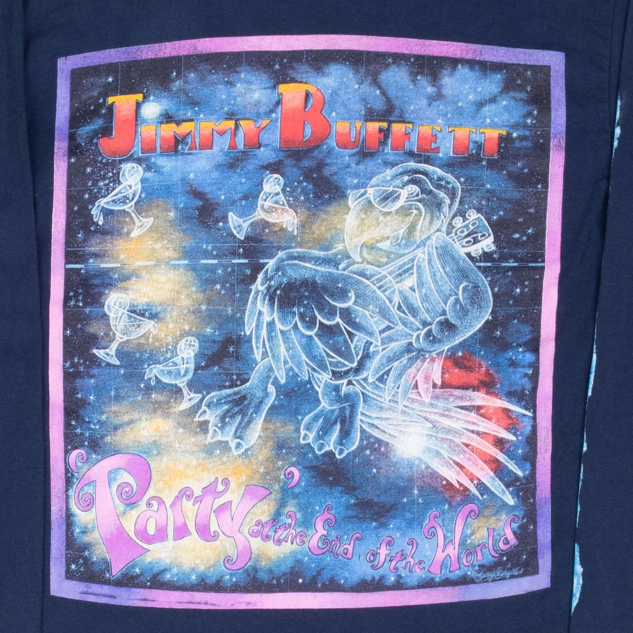 VINTAGE JIMMY BUFFETT PARTY AT THE END OF THE WORLD 2006 L/S TEE SHIRT SMALL