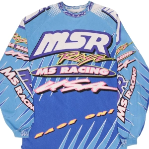 VINTAGE MOTOCROSS MSR RACING RAGE LONG SLEEVES TEE SHIRT 1990S XL MADE IN USA