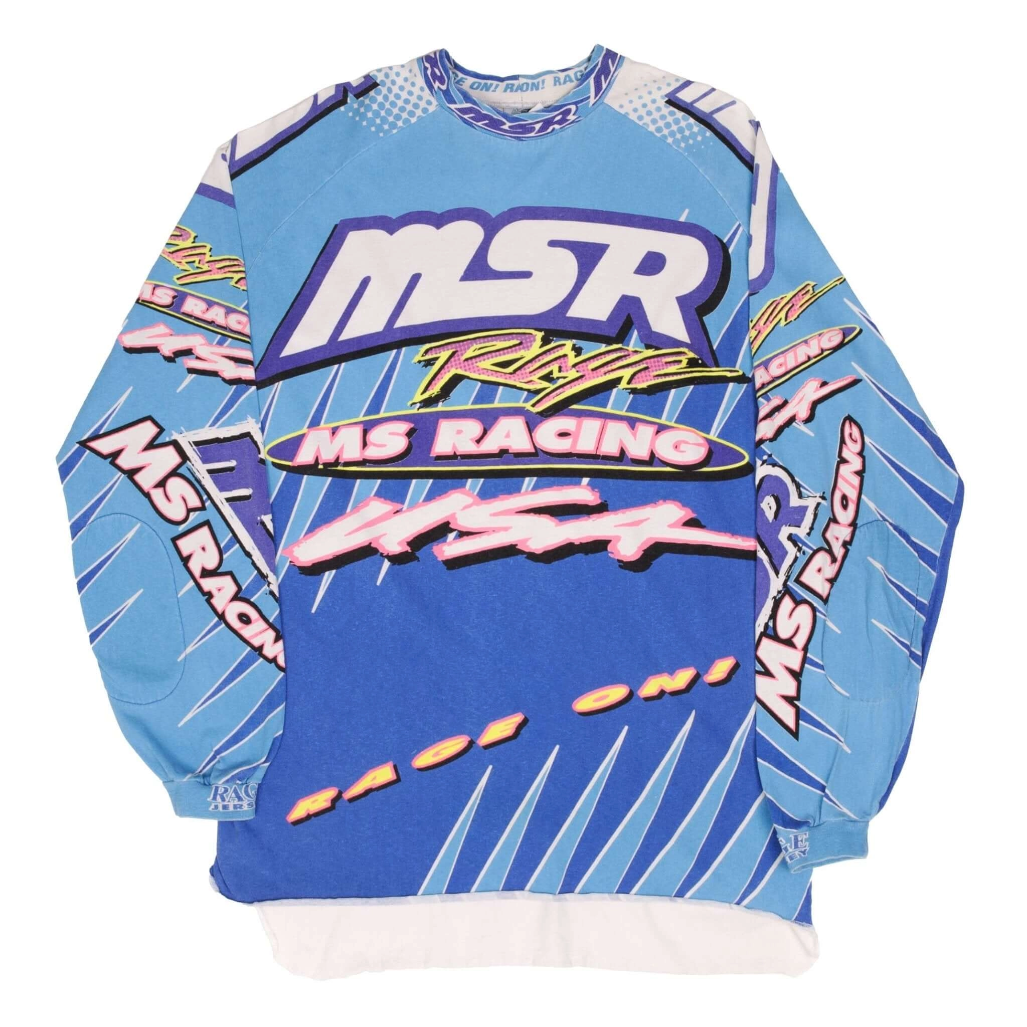 VINTAGE MOTOCROSS MSR RACING RAGE LONG SLEEVES TEE SHIRT 1990S XL MADE IN USA