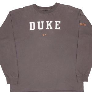 VINTAGE NIKE CENTER SWOOSH NCAA DUKE UNIVERSITY SLEEVE TEE SHIRT 1990S SIZE XL