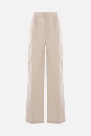 wide-leg trousers in cotton blend