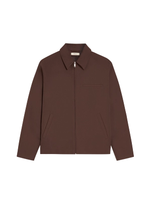 Womens Organic Cotton Harrington Jacket—chestnut brown