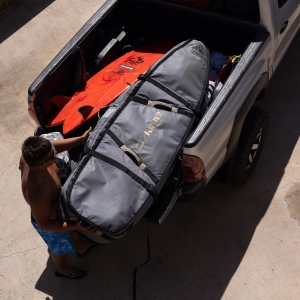 World Traveler Quad Surfboard Roller Bag - Castlerock/Stone