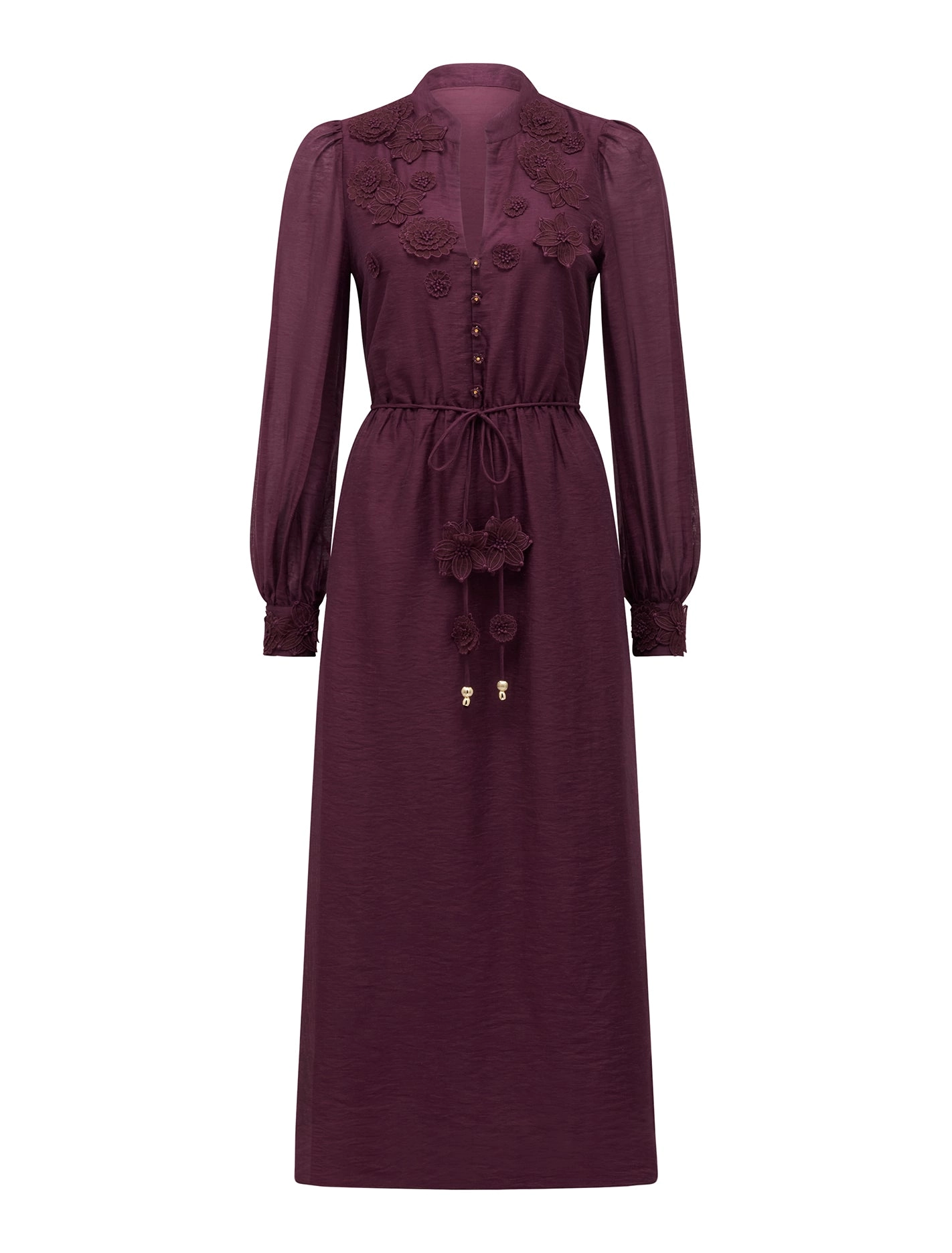 Yasmin Floral Applique Midi Dress